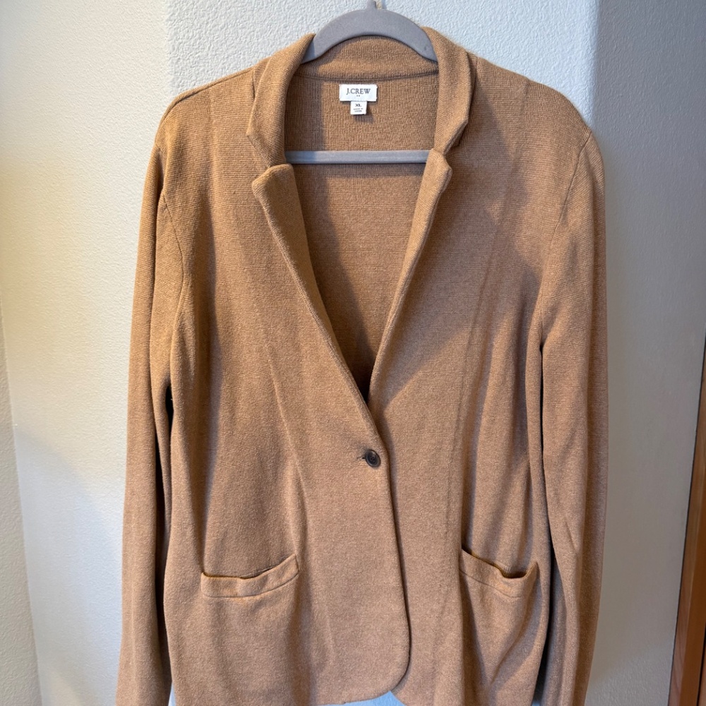 J. Crew Camel Brown Single-Button Blazer